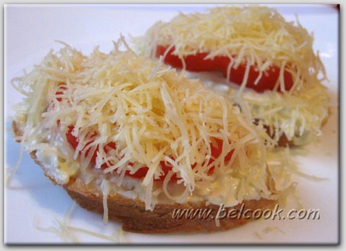 Рецепт: Бутерброд с плавленным сыром - Быстрый и вкусный завтрак